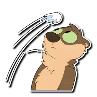 ❄️ otter, snowball, cartoon, animal, winter telegram sticker