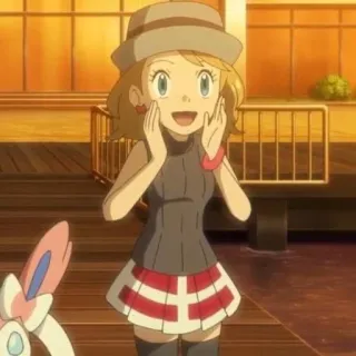 ❤️ Serena Pokemon аниме, мультфильм, девушка, покемон, Серена whatsapp sticker
