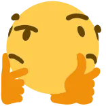 ๐ค berpikir, emoji, merenung, mempertimbangkan, bijaksana telegram sticker