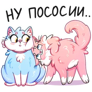🥺 НУ ПОСОСИИ.. kucing, ofensif, stiker, kartun, binatang telegram sticker