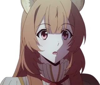 😧 Raphtalia The Rising of the Shield Hero anime, personaggio, Raphtalia, Rising of the Shield Hero, tanuki, carino telegram sticker