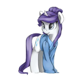 😌 Rarity My Little Pony pony, cartoon, unicorn, rarity, anime telegram sticker