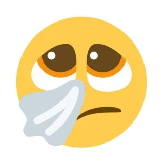 🥺 emoji, crying, sad, tissue, face telegram sticker
