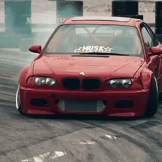 😐 MUSK auto, automotive, drifting, veicolo, auto sportiva, auto performante, auto di lusso, auto rossa telegram sticker