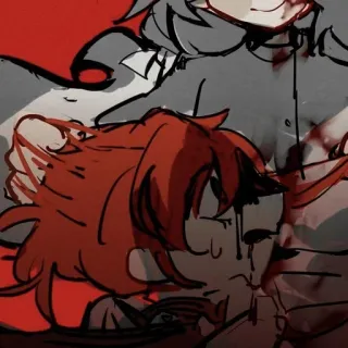 🧷 Anime, Desenho animado, Sangue, Violência, Gore, Arte whatsapp sticker