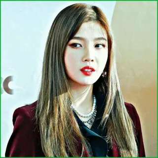 🥝 ผู้หญิง, ภาพเหมือน, บุคคล, ผมยาว, ความงาม, เกาหลี, เอเชีย telegram sticker