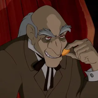🥀 cartoon, old man, serious, eating, animation telegram sticker