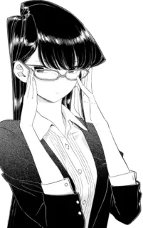 🤓 Komi Shouko Komi Can't Communicate Anime, Mangá, Estudante, Óculos, Bonitinho, Komi Can't Communicate, Komi Shouko whatsapp sticker