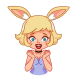 😃 Hase, süß, Cartoon, Figur, Tier telegram sticker