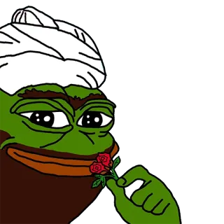 👋 Pepe the Frog Pepe, Grenouille, Mème, Culture web, Rose telegram sticker