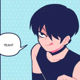🔗 YEAH? cartoon, character, speech bubble telegram sticker