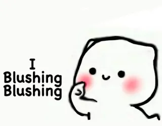 🥺 I Blushing Blushing fofo, corado, animal, kawaii, amor telegram sticker