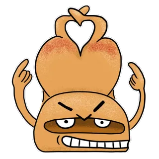 ❤ cartoon, personage, beledigend gebaar telegram sticker