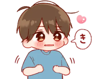 🎭 き kawaii, anime, fofo, desenho animado, mangá whatsapp sticker