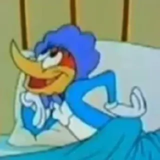 👵 Woody Woodpecker 만화, 우디 우드페커, 캐릭터, 새, 웃긴, 애니메이션 telegram sticker