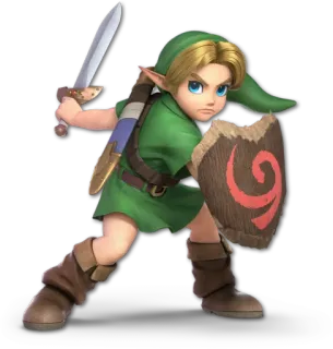 🔪 Link The Legend of Zelda Link, Legend of Zelda, Videogame, Personage, Zwaard, Schild, Held telegram sticker