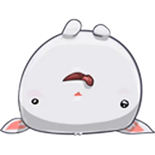 🙃 rabbit, cute, animal, kawaii, bunny, sticker whatsapp sticker