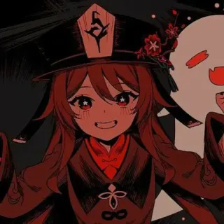 😁 Hu Tao Genshin Impact Anime, Spiel, Geist, Süß, Mädchen whatsapp sticker