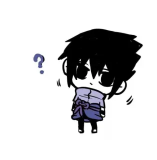 🀄️ Sasuke Uchiha Naruto Аниме, Манга, Ниндзя, Мультфильм, Вопросительный знак telegram sticker