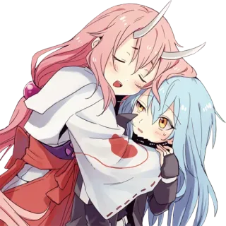 🤗 Anime, Abrazo, Amistad, Lindo, Personajes, Cuernos telegram sticker