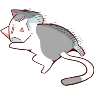 🤢 mèo, động vật, nhãn dán, dễ thương, hoạt hình telegram sticker