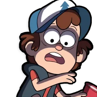 😱 Dipper Pines Gravity Falls cartoon, character, Dipper, Gravity Falls,  Pines, kid telegram sticker