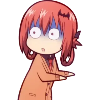 😨 anime, cartoon, shocked, surprised, character, cute telegram sticker