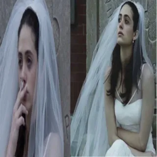 😔 Fiona Gallagher Shameless fiona gallagher, shameless, wedding dress, bride, smoking, sad, emmy rossum telegram sticker