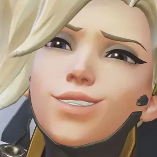 😀 Mercy Overwatch mercy, personaggio overwatch, personaggio videogioco, supporto, guaritore, sorridente whatsapp sticker
