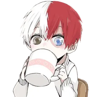 😋 Shoto Todoroki My Hero Academia Anime, Manga, Postać, Todoroki, My Hero Academia, słodki, Chibi telegram sticker