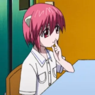 🐇 Anime, Orecchie da gatto, Uniforme scolastica, Bambino, Ragazza, Carino, Silenzioso telegram sticker