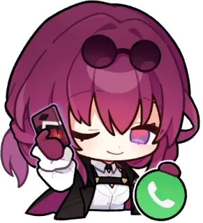 📞 Anime, Cartoon, Weiblich, Handy, Zwinkern, Figur whatsapp sticker