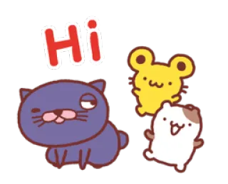 🖐 Hi animal, greeting, cartoon, cute telegram sticker