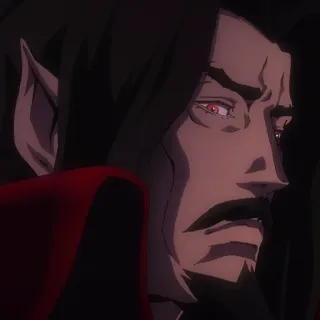 ⛓ Alucard Castlevania Вампир, Аниме, Тёмный, Готика, Эльф, Castlevania, Алукард telegram sticker