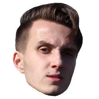😒 Mann, Gesicht, Kopf, Porträt, Sticker, Person telegram sticker