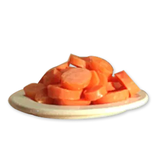 🍲 food, carrots, vegetables, plate, orange telegram sticker