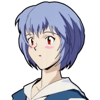 😳 Rei Ayanami Neon Genesis Evangelion Anime, Rei Ayanami, Evangelion, Sticker telegram sticker