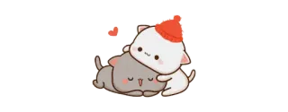 🙃 かわいい, 猫, 愛, 愛らしい, 漫画, 友情 telegram sticker
