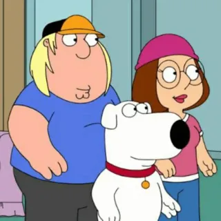 ▪️ Brian Griffin Family Guy 만화, 코미디, 강아지, 가족, 애니메이션 telegram sticker