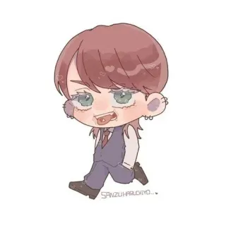 💊 Sanzu Haruchiyo SANZU HARUCHIYO อนิเมะ, จิบิ, ตัวละคร, มังงะ telegram sticker