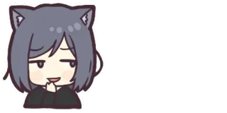 ❤️ animé, chat, suffisant, chibi, dessin animé, mignon telegram sticker