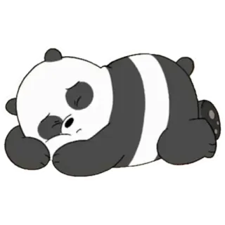 😴 Panda We Bare Bears panda, bear, cartoon, sleeping, cute, animal telegram sticker