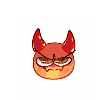 😈 setan, marah, kartun, iblis telegram sticker