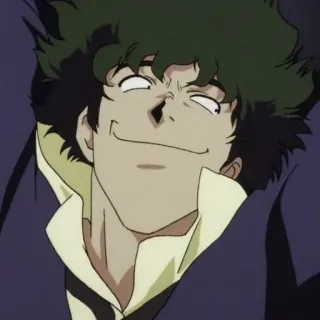 🚀 Spike Spiegel Cowboy Bebop 애니메이션, 카우보이 비밥, 스파이크 스피겔, 만화, 캐릭터, 만화 whatsapp sticker