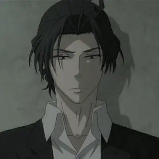 💀 Anime, Mężczyzna, Postać, Portret, Garnitur telegram sticker