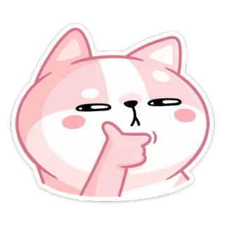 🤔 кот, мем, стикер, милый, мультфильм telegram sticker