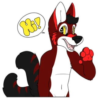 Folfie the Wox (by @CassMutt) telegram stickers