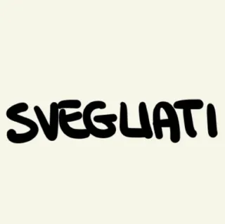 ⏰ SVEGLIATI bahasa Italia, tipografi, kaligrafi, teks telegram sticker
