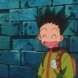 😅 Gon Freecss Hunter x Hunter anime, gon freecss, hunter x hunter, smiling, cartoon telegram sticker
