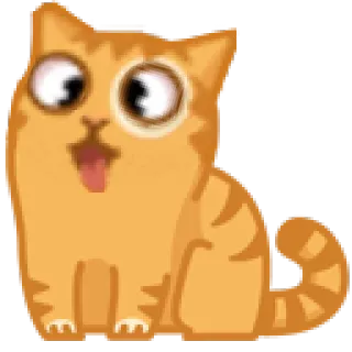 👀 gatto, gattino, animale, animale domestico, gatto soriano arancione, carino, cartone animato whatsapp sticker